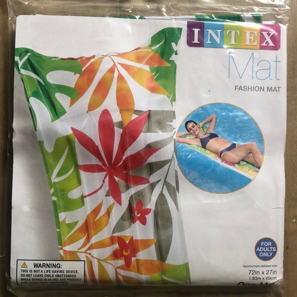 Intex Other - Pool Float Intex Lounge Inflatable 🌊  Palm Leaves Fashion Mat Swimming Pool